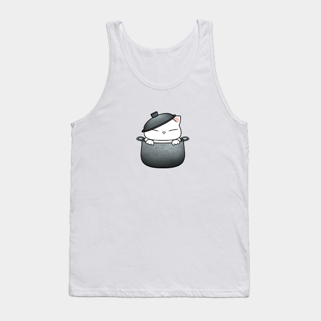 Cat in the Pot Tank Top by Takeda_Art